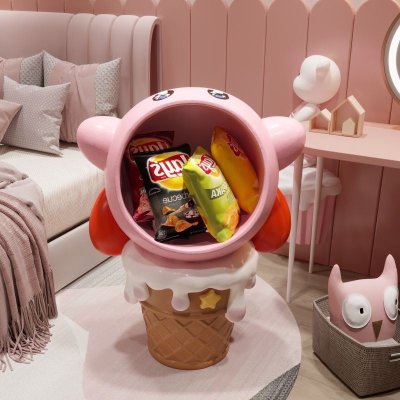Gaming Console Cabinet - Kawaii Ijs Ontwerp Kirbyed Grote Mond