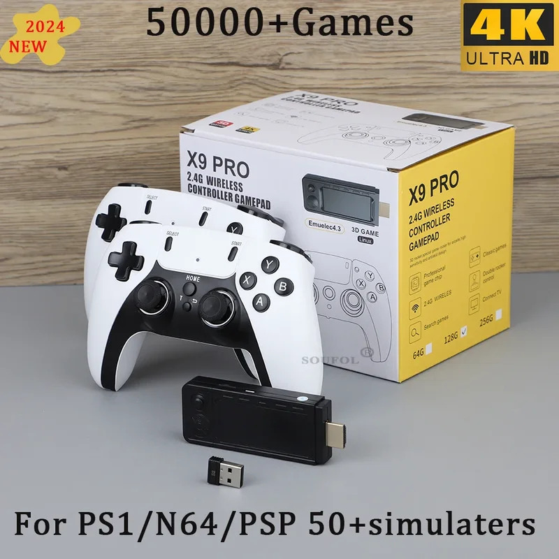 Gaming Console Stick - Nieuwe X9 Pro Retro 4K 3D