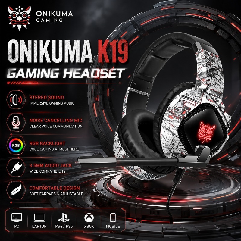 ONIKUMA K19 Gaming Headset Bed - Gaming Console Or Pc recensie en prijs
