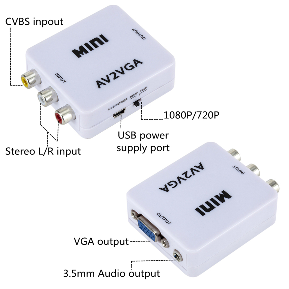 VGA naar AV Converter 1080P RC - Gaming Console Or Pc recensie en prijs