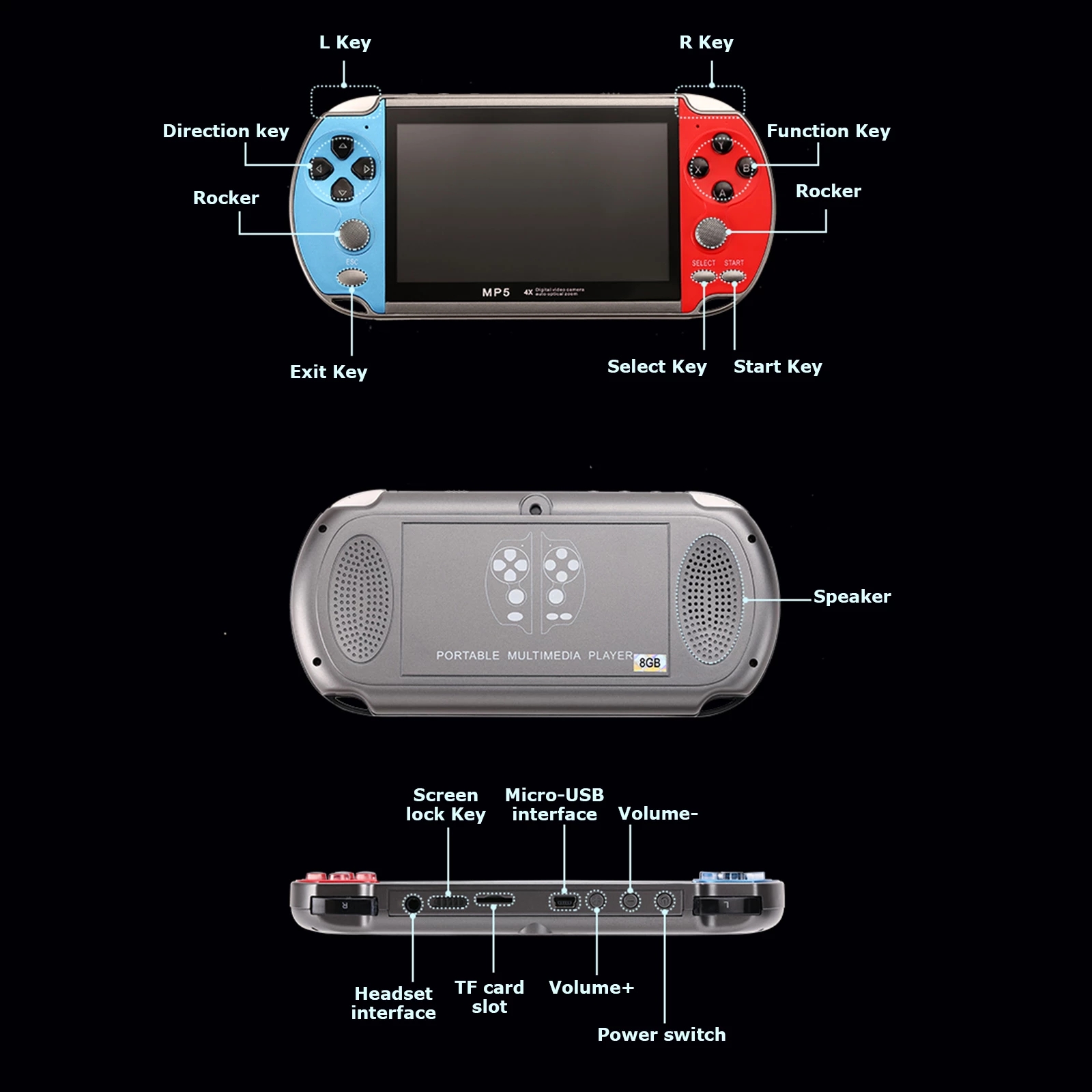 Handgameconsole Arcade Player  - Gaming Console X7 recensie en prijs