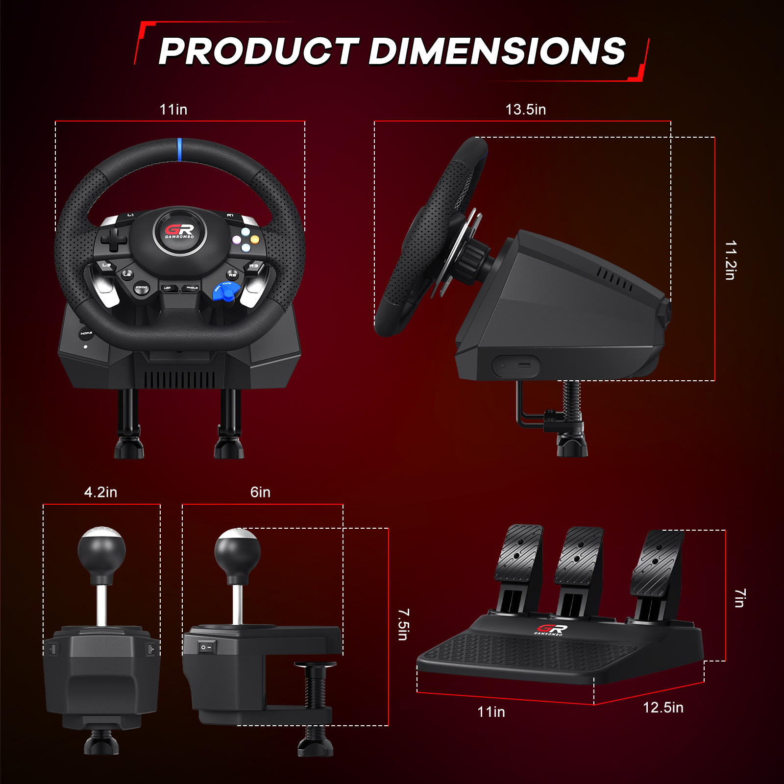 F127 Gaming Stuurwiel Voor PS5 - Racing Pedal Set recensie en prijs